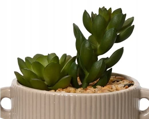 Kaktus i en dekorativ potte kunstig plante 13x13 cm