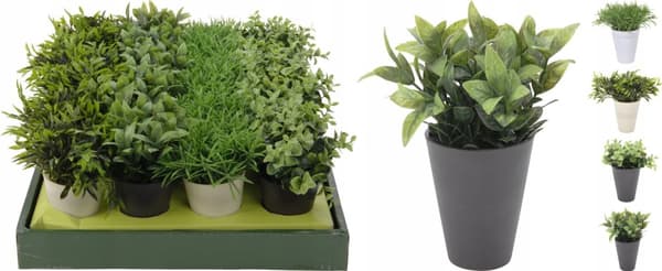 Keinotekoinen koristekasvi 17 cm ruukussa