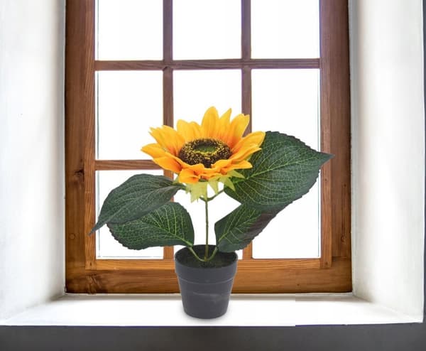 Kunstig plante i potte solsikke 22 cm