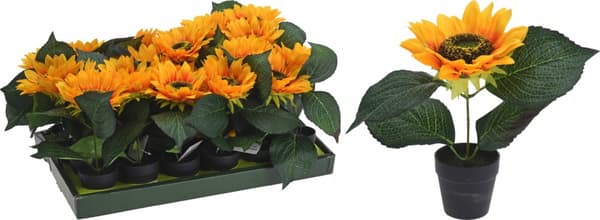 Kunstig plante i potte solsikke 22 cm