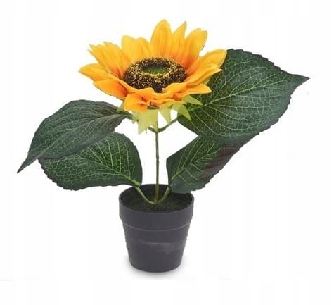 Kunstig plante i potte solsikke 22 cm