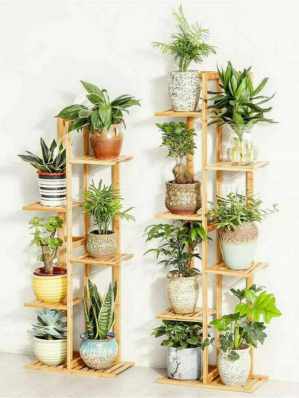 Blomsterrack, Flerfunktions Blomkruksställ, Inomhus Utomhus Planteringsdisplay, Guld, 5 nivåer