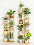 Miniatyrbild 2 av 2: Blomsterrack, Flerfunktions Blomkruksställ, Inomhus Utomhus Planteringsdisplay, Guld, 5 nivåer