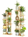 Miniatyrbild 1 av 2: Blomsterrack, Flerfunktions Blomkruksställ, Inomhus Utomhus Planteringsdisplay, Guld, 5 nivåer