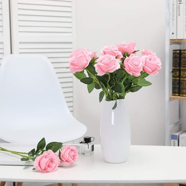 Lollanda verklighetstrogen artificiell ros för bröllopsbukett, blomsterarrangemang, hemmafest, bordsdekoration, dekoration