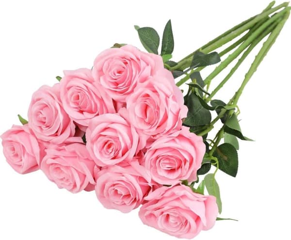 Lollanda verklighetstrogen artificiell ros för bröllopsbukett, blomsterarrangemang, hemmafest, bordsdekoration, dekoration