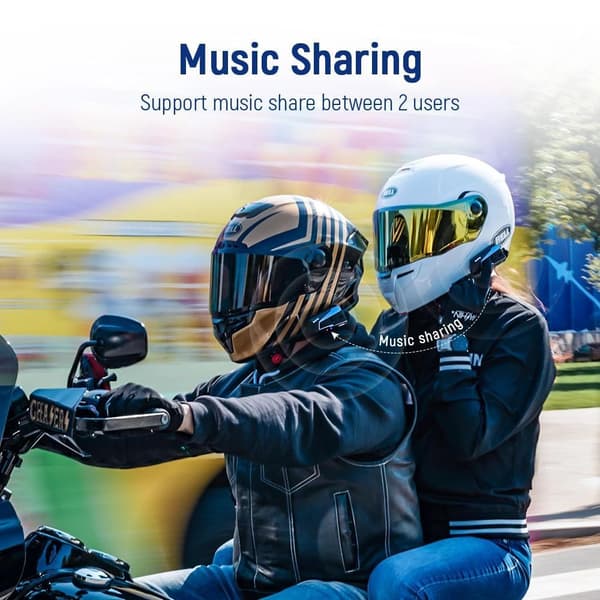 motorcykelhjälm intercom headset, 10 ryttare 2000M bluetooth intercom headset