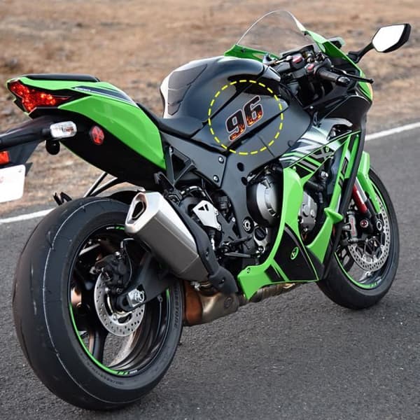Sticker Number 3 Adhesive Number Motorcykel, Flames, 100 x 130 mm