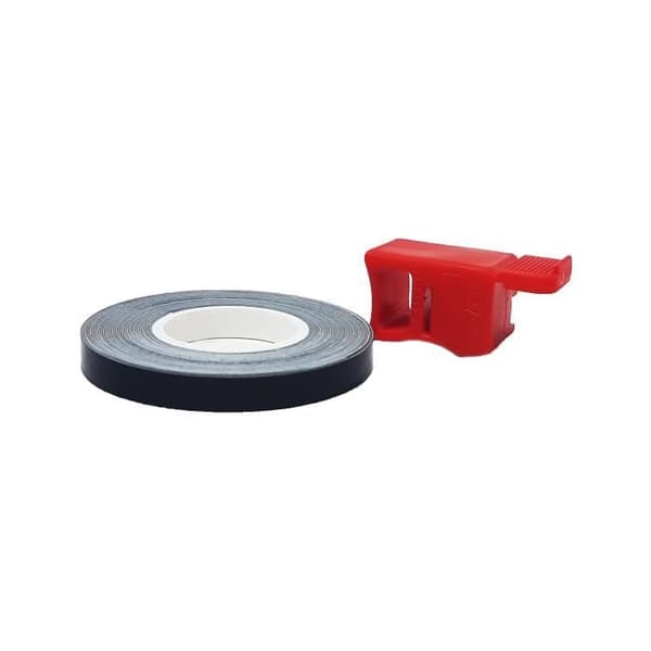 Brytningslister för bilfälgar, svarta, 5 mm x 6 mt