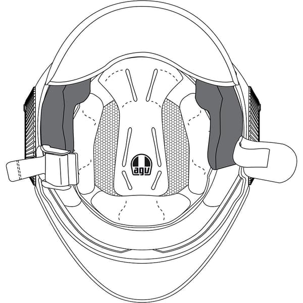 Agv Orbyt Cheek Pads Grå XL