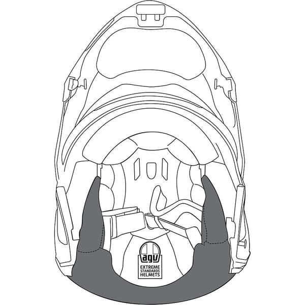 Agv Sportmodular Cheek Pads Sort 2XS