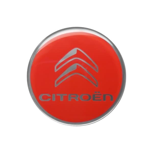 cCitroën 3D-logodekal, röd, 52 mm