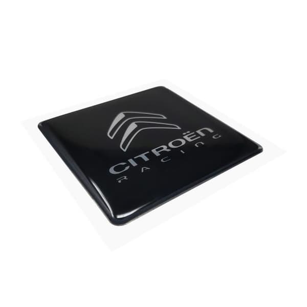 3D Citroën Racing-logodekal, svart, 52 mm