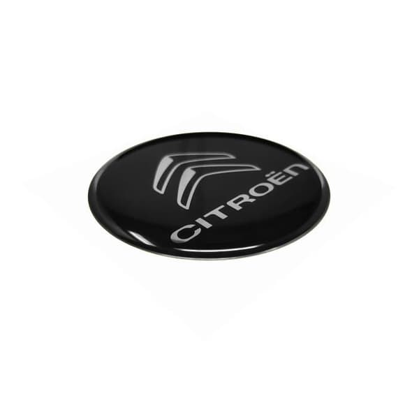 cCitroën 3D-logodekal, svart, 52 mm