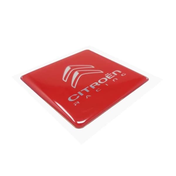 3D Citroën Racing-logodekal, röd, 52 mm