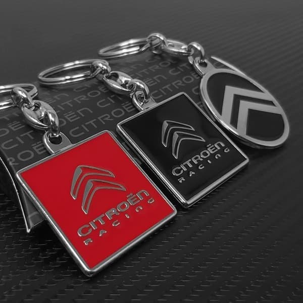 Officiell Citroën Racing nyckelring i metall, röd