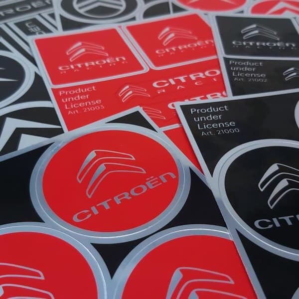 Citroën New Official 6 Logos dekaler, svarta