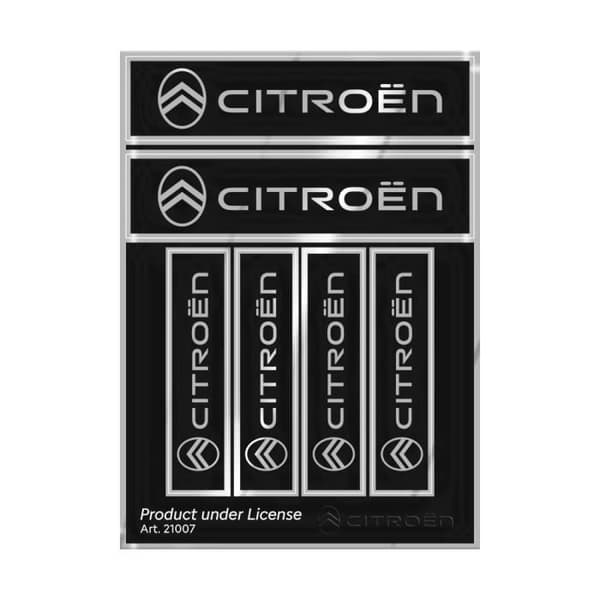 Citroën New Official 6 Logos dekaler, svarta