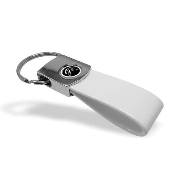 Officiell Citroën vit nyckelring, svart logotyp