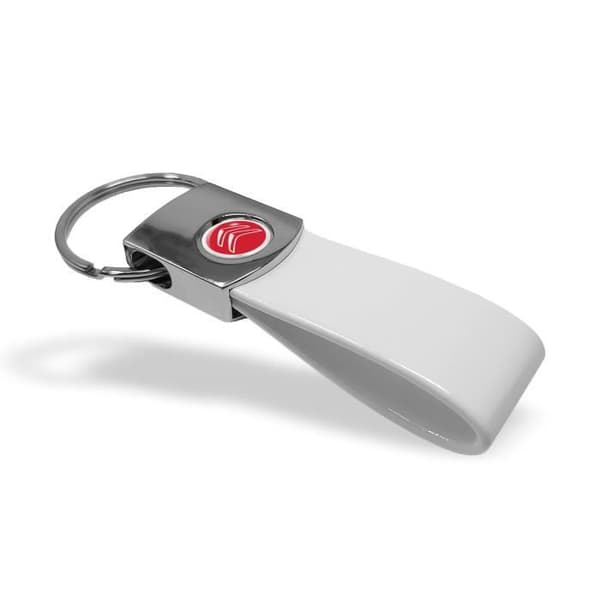 Officiell Citroën vit nyckelring, röd logotyp