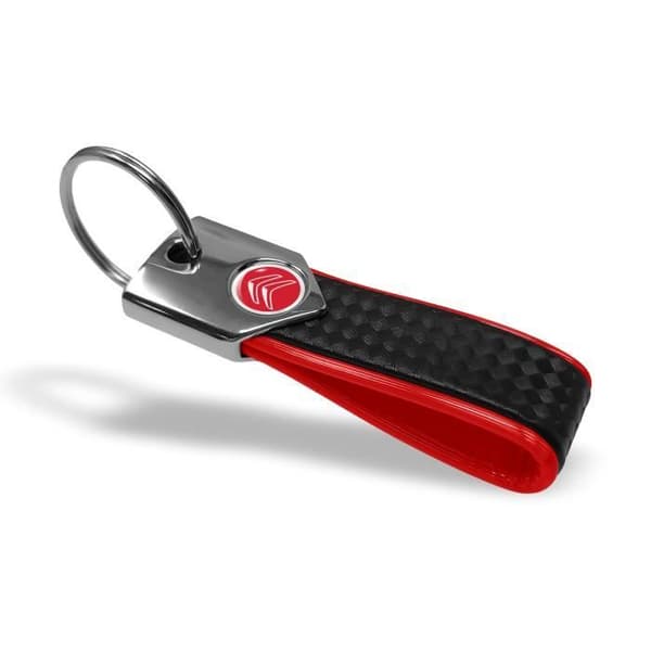 Officiell Citroën nyckelring i röd kolfiber, röd logotyp