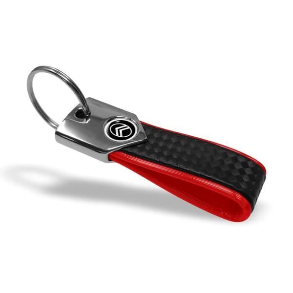 Officiell Citroën nyckelring röd, kolfiber, ny svart logotyp