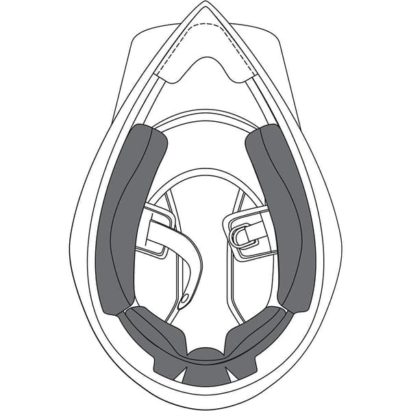 Agv Ax9 Cheek Pads Harmaa ML