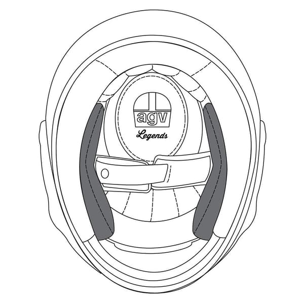 Agv X3000 Cheek Pads Musta 2XL