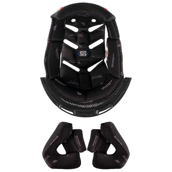 Mt Helmets Pad District/streetfighter Complete Lining Kit Musta L