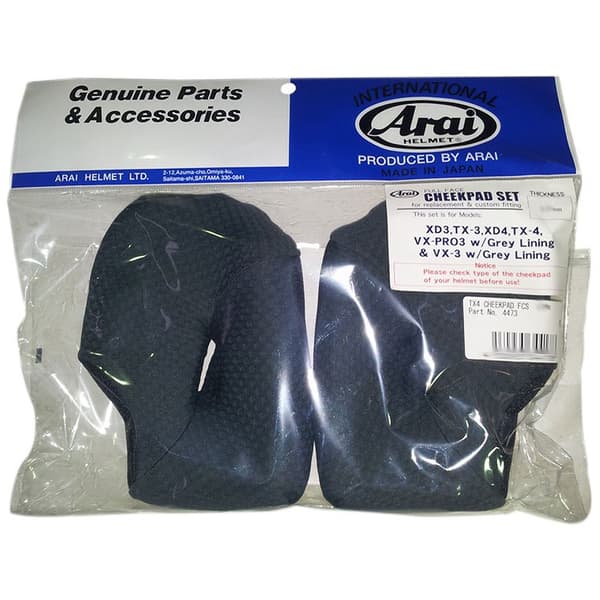 Arai Vaddera Tour-x 4 Cheek S 25 Mm Svart