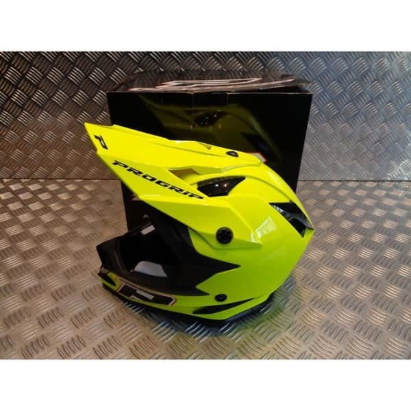 progrip 3091 hjälm för motocross mx enduro storlek xl 61 - 62 fluorescerande gul