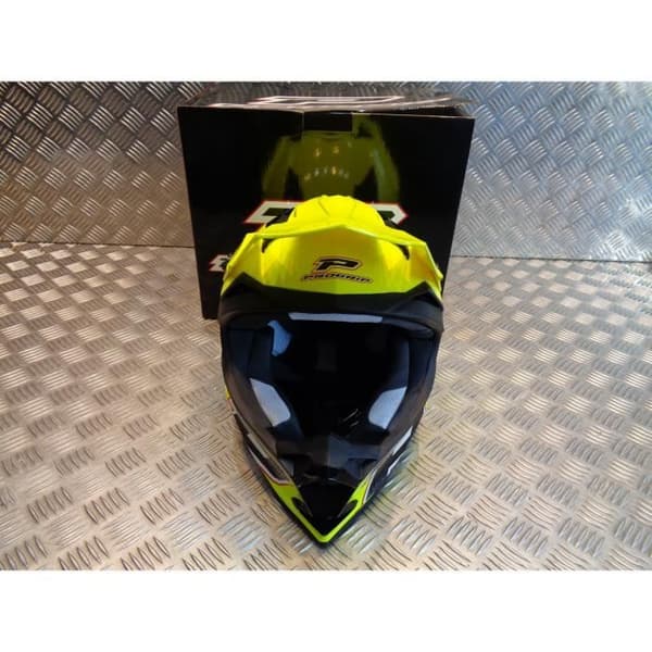 progrip 3091 hjälm för motocross mx enduro storlek xl 61 - 62 fluorescerande gul
