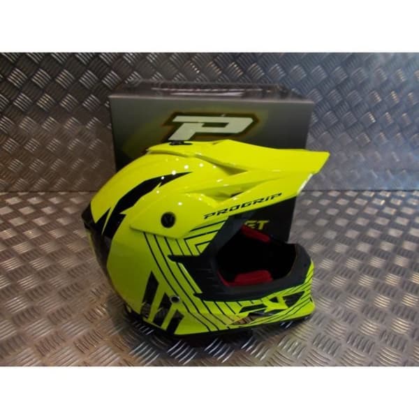 progrip 3095 hjälm för motocross mx enduro storlek xl 61 fluorescerande gul