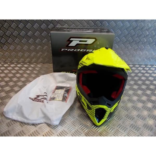 progrip 3095 hjälm för motocross mx enduro storlek xl 61 fluorescerande gul
