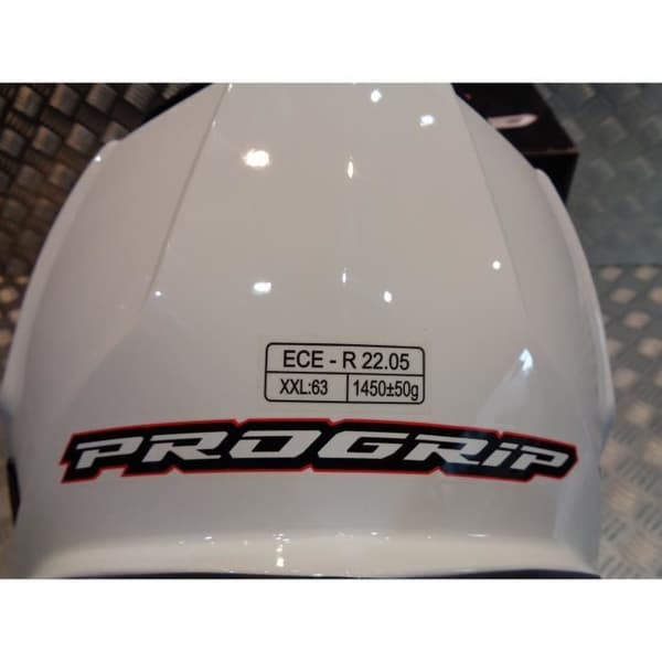 progrip 3091 hjälm för motocross mx enduro storlek xxl 63 vit