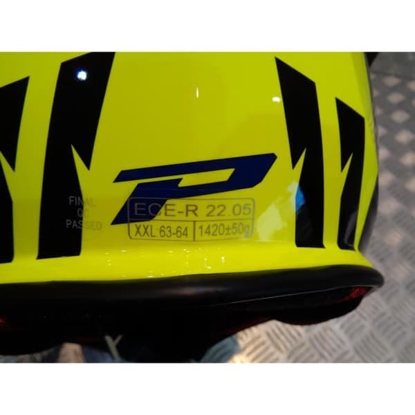 progrip 3095 hjälm för motocross mx enduro storlek xxl 63 - 64 gul