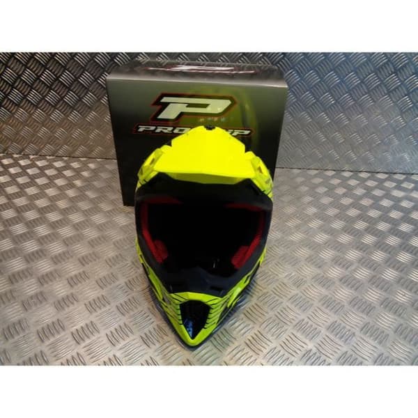 progrip 3095 hjälm för motocross mx enduro storlek xxl 63 - 64 gul