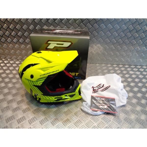 progrip 3095 hjälm för motocross mx enduro storlek xxl 63 - 64 gul