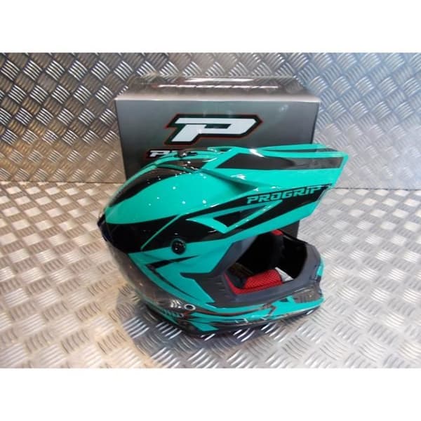 progrip 3095 hjälm för motocross mx enduro storlek xl 61 aqua
