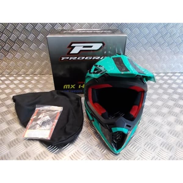 progrip 3095 hjälm för motocross mx enduro storlek xl 61 aqua