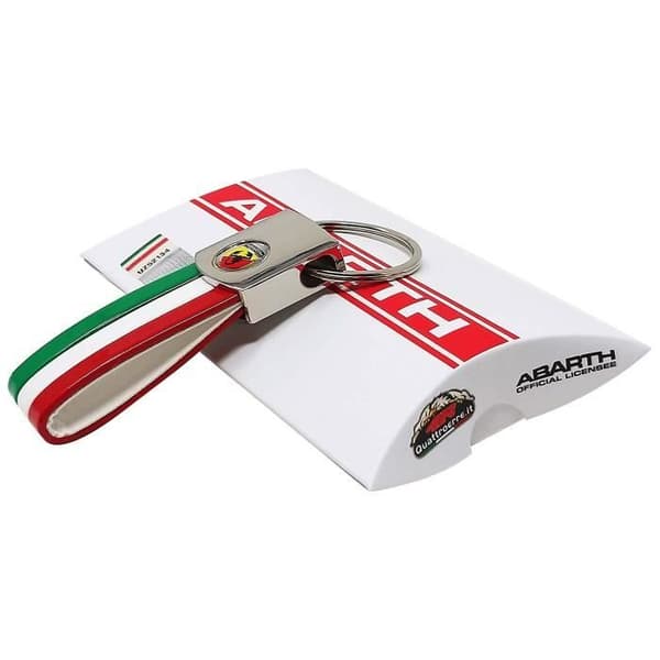 Officiell Abarth Keychain, Tricolor Italien flagga