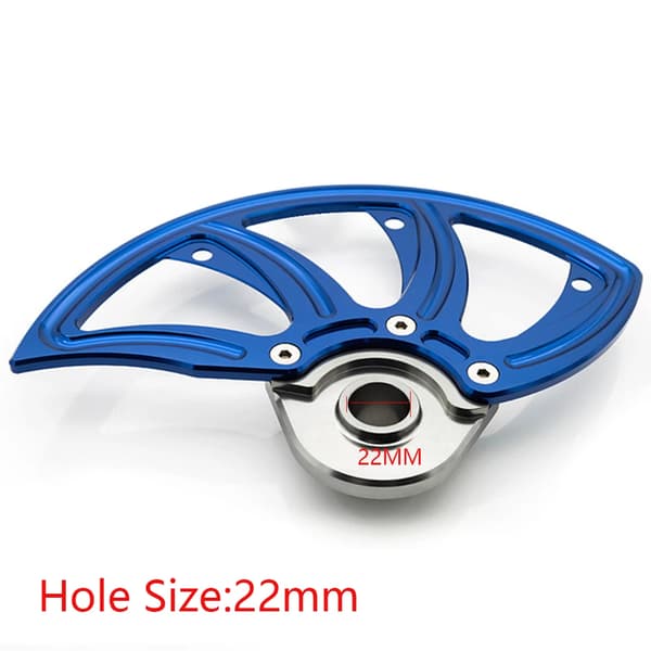 Motorcykel Forbremse Skivebeskyttelse, 22mm Hulstørrelse, Aluminium Konstruktion,22 mm blå