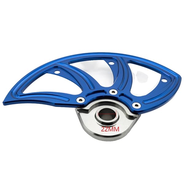 Motorcykel Forbremse Skivebeskyttelse, 22mm Hulstørrelse, Aluminium Konstruktion,22 mm blå