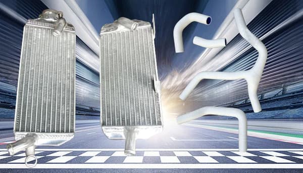 Aluminiumradiator & Silikoneslange, Forbedret Køleeffektivitet, Holdbar Konstruktion,HVID
