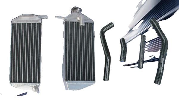 Aluminiumkøler til Yamaha YZF450/YZ450F, høj køleeffektivitet, fås i flere farver,sort