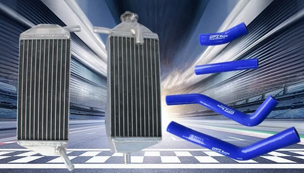 Aluminiumkøler til Yamaha YZF450/YZ450F, høj køleeffektivitet, fås i flere farver,Blå