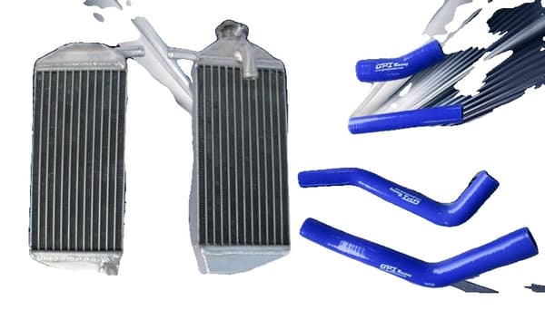 Aluminiumkøler til Yamaha YZF450/YZ450F, høj køleeffektivitet, fås i flere farver,Blå