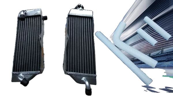Aluminiumradiator & Silikoneslange, Præcisionspasform, Forbedret Varmeafledning,HVID