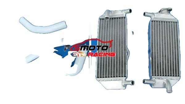 Honda CRF250R Radiator, Aluminium Material, Silikoneslanger,HVID