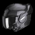 Miniatyrbild 2 av 2: Modulär motorcykelhjälm Scorpion Exo-Tech Evo Carbon Solid ECE 22-06 - svart - M